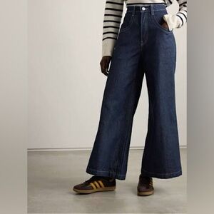Frame The Skater wide leg denim jeans (dark blue, size 26)